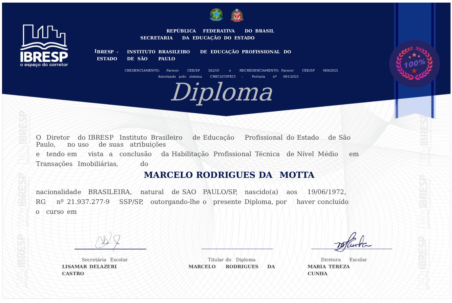 Técnico de Transações Imobiliárias